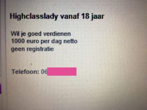 Mensenhandel voorbeeld